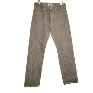 Levi's 501 Straight Fit‎ Men's 34 Button Fly Gray Faded Distressed Wash